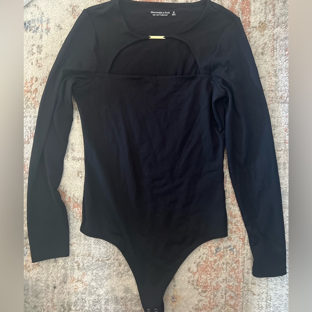AF cutout gold charm bodysuit